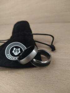 Bague ou anneau mode homme carbure de tungstène gris noir titane titanium