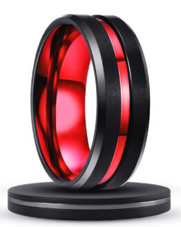 le-cardinal-bijoux-anneau-noir-en-carbure-de-tungstene-couleur-noir-carbone-avec-ligne-rouge-aspect-poli-design